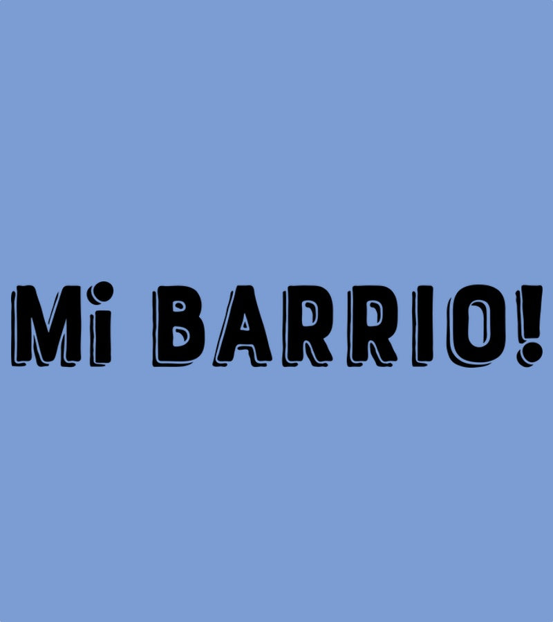 "Mi Barrio" - heather Columbia blue unisex t-shirt