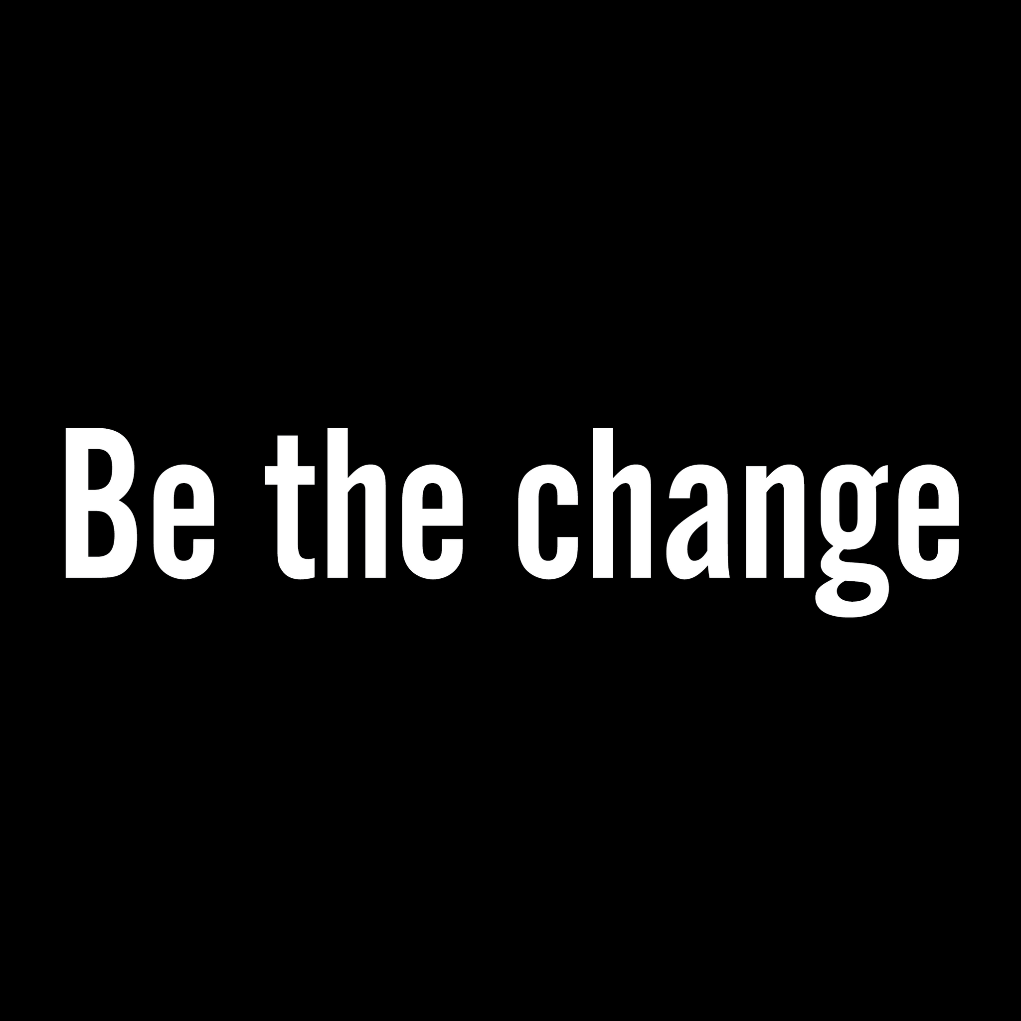 "Be The Change" black unisex t-shirt